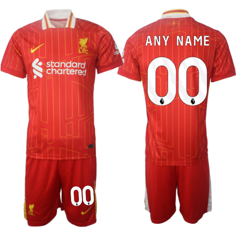 Men 2024-2025 Club Liverpool home red customized Soccer Jersey